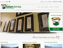 Tablet Screenshot of lennonsirishshop.com